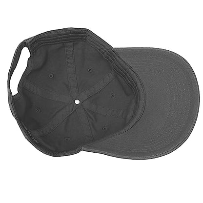 Glory Max 100% Cotton Baseball Cap Classic Plain Low Profile Golf Dad Hat Buckle Adjustable - color: Charcoal