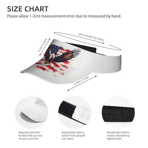 United States 250th Anniversary Hat America Patriotic Visor Caps for Women Men Adjustable Sun Hat - color: Bald Eagle With American Flag 9