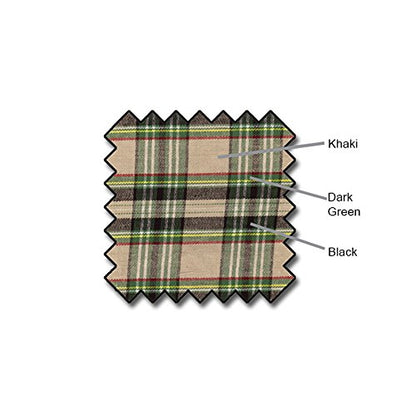 Plaid Flat Golf Cap: 'Par 5' - color: Khaki Stewart