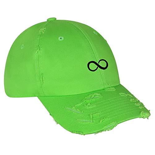 JPAK Infiniti Vintage Dad Hat Frayed Embroidered Cap Symbol Loop - color: Lime