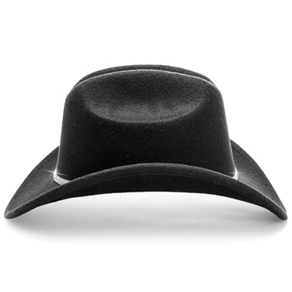 Dicunoy 2 Pack Black Cowboy Hats, Glitter Western Hats for Women, Bling Wide Brim Cowboy Hat with Shiny Rhinestones Band for Halloween, Parties, Costumes, Fishing, Camping, DIY, Dress-Up, Adults