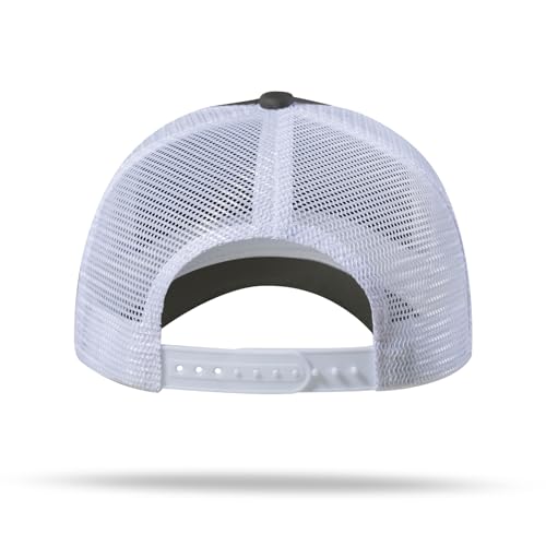 American Flag Trucker Hat - Snapback Hat, Baseball Cap for Men Women - Breathable Mesh Side, Adjustable Fit - for Casual Wear - color: Olive/White