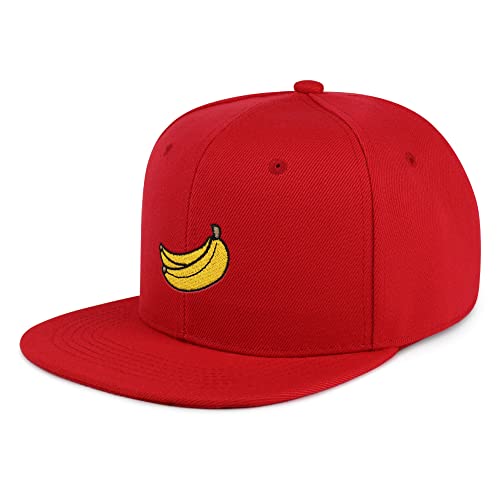 JPAK Banana Fruit Hip-Hop Snapback Hat Embroidered Baseball Cap Monkey - color: 12. Red