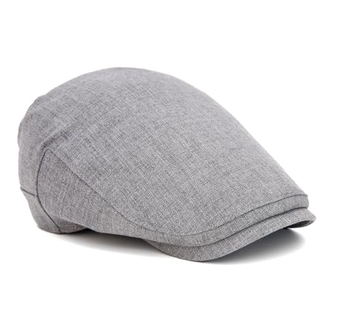 QHFHULV Newsboy Cap for Men Cotton Flat Gatsby Ivy Golf Cabbie Driving Hat - color: Daily Black