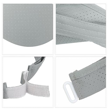 Sportmusies Extra Long Brim Quick Dry Sun Sport Visors Hat - color: Light Grey