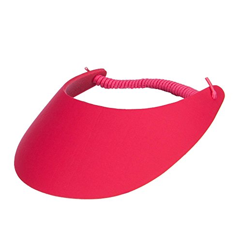Fabric Foam Sun String Visor - color: Cherry Red