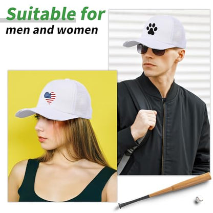 Suhine 24 Pcs Blank Trucker Hat Bulk,Unisex Baseball Cap - color: White