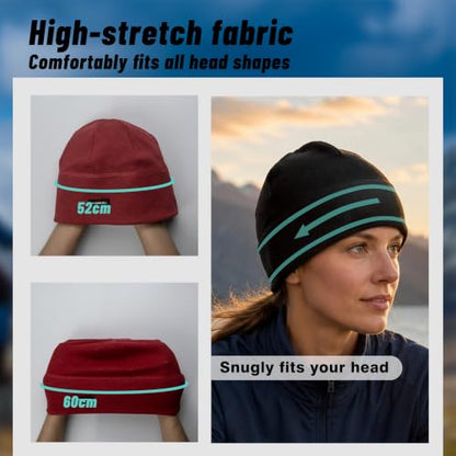 Honeycomb Thermal Skull Cap Beanie for Men Women - color: Aa-e11-red