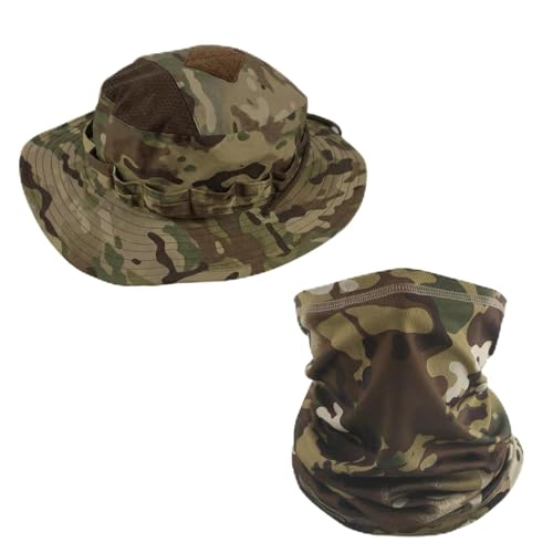 Sun Hat Breathable Bucket Boonie Hats for Men Women Fishing Safari Hats Cap Outdoor Hiking Camping Hunting - color: Camo Cp Suit