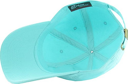 KBETHOS Classic Unisex Cotton Adjustable Low Crown Baseball Cap – Plain Dad Hat - color: Mint