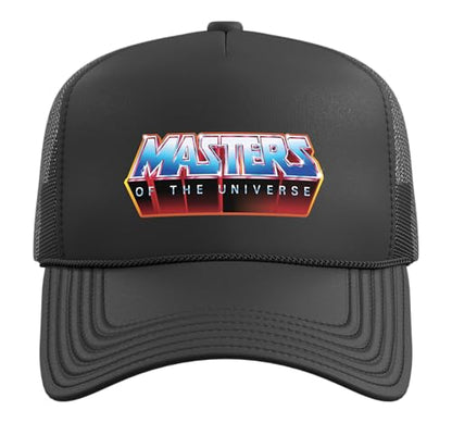 Masters of The Universe Logo Trucker Hat with Adjustable Mesh Back - color: Black