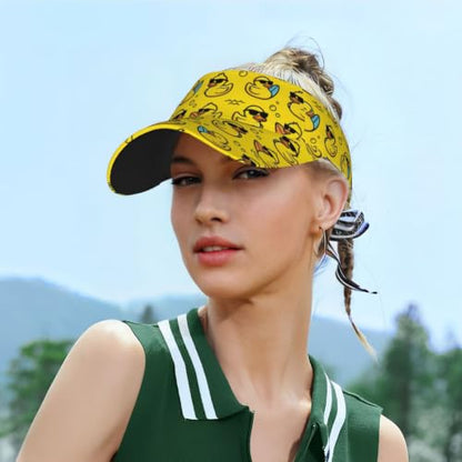 Leopard Print Sunscreen Visor Cap Adjustable Empty Top Athletic Beach Hat - color: 2