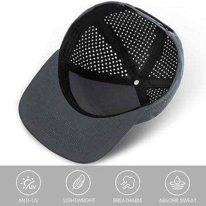 American Flag Baseball Cap, Flat Bill Brim Hat for Men Women, Patriotic Mesh Snapback Hats - color: Dark Grey