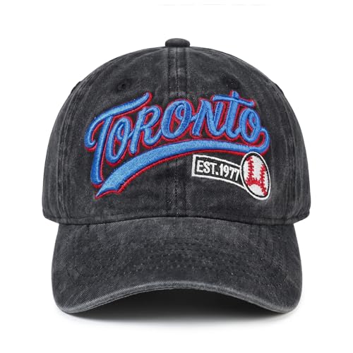 Baseball Cap Unstructured Classic Vintage Embroidered Ball Hat Men Women - color: Toronto