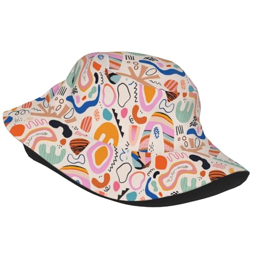 Bucket Hat for Men Women Funny Hat Unisex Foldable Summer Travel Beach Hat - color: Graffiti Bucket Hats01