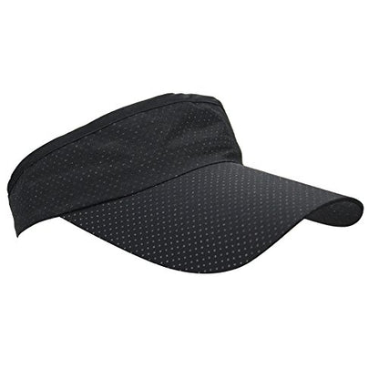 Mens Summer Quick-Dry Run Long Brim Empty Top Baseball Tennis Sun Hat Cap Visor - color: Black