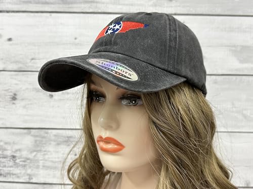 America State City Flag Hats - color: Tennesse Flag (Washed Black)