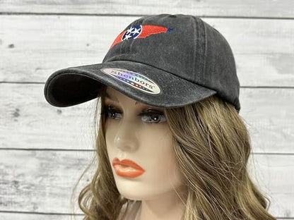 America State City Flag Hats - color: Tennesse Flag (Washed Black)