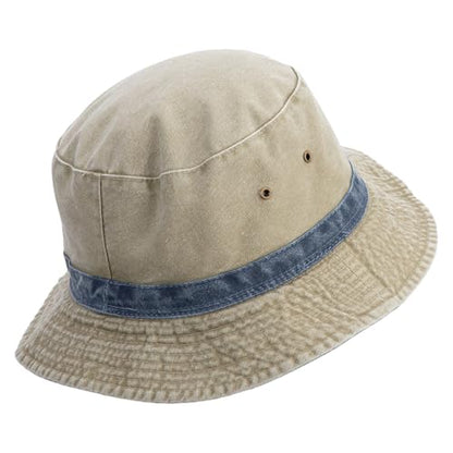 e4Hats.com Big Size Reversible Bucket Hats - color: Khaki Navy, size: X-Large-XX-Large