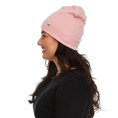 100% Merino Wool Cuff Beanie - Warm Winter Hat - Novelty Beanie - Toque - color: Blush Pink