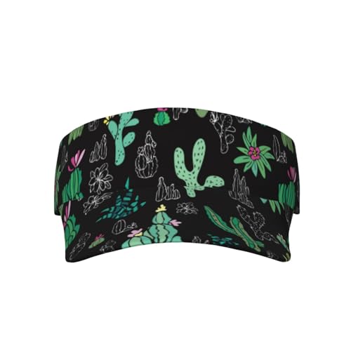 Sports Sun Visor Hats Adjustable Men Women Lightweight Packable Cooling Empty Top Visor Hat for Running, Tennis, Golf - color: Cactus