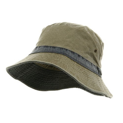 MG Reversible Washed Bucket Hat-Khaki Navy W13S43F (XL-2XL)