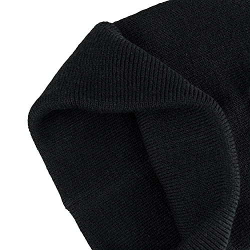 Levi's Mens All-Season Hero Beanie Soft Knit Cuffed Winter Hat, Warm & Comfortable Everyday Style - color: Black/Tan