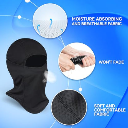 3 Pieces Balaclava Ski Mask -Winter Full Face Mask for Men Women Windproof Weather Outdoors Cover for Men Women Boys Girls - color: Lightgrey*grey*navy