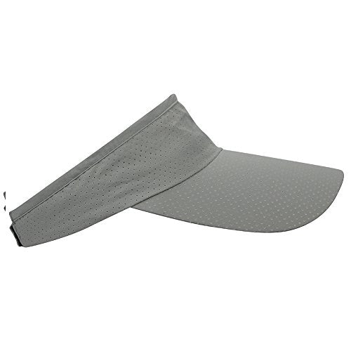 Mens Summer Quick-Dry Run Long Brim Empty Top Baseball Tennis Sun Hat Cap Visor - color: Light Gray