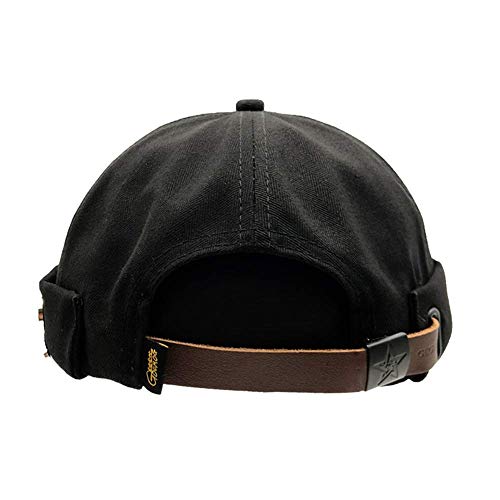 Men Hats Docker Cap Hats Sailor Cap Worker Hat Rolled Cuff Retro Brimless Hat with Adjustable