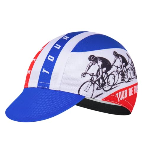 Cycling Cap for Man and Woman-Cycling Hat Under Helmet-Polyester Breathable Sweat Absorbent - color: Acou18