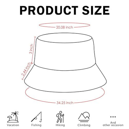 Reversible Bucket Hat for Women Men, Cotton Packable Summer Sun Hat, Double-Side-Wear Fisherman Cap for Beach Travel Hiking - color: Mz-strawberry2 Hat