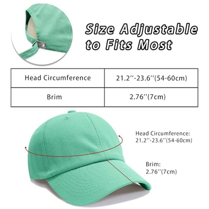 NPQQUAN Original Classic Low Profile Baseball Cap Golf Dad Hat Adjustable - color: Green