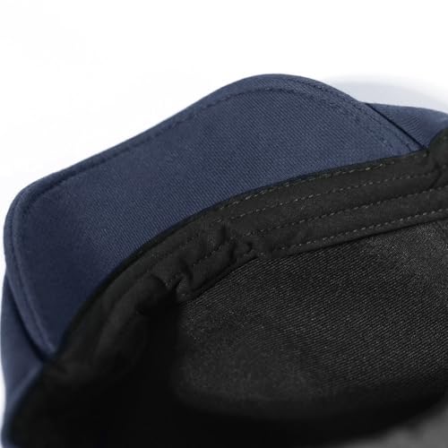 2 Pack Newsboy Cap for Men Women Flat Cap Beret Ivy Cabbie Hat - color: Black + Navy Blue