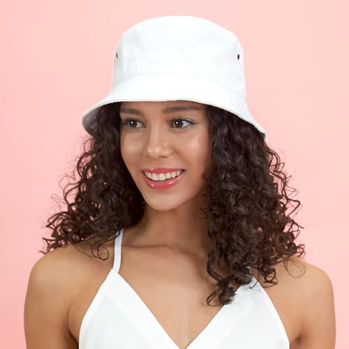 Cotton Bucket Hat Packable Sun Hat – Unisex Summer Travel Beach Fisherman Hat for Men Women Outdoor Fishing Hiking - color: Fuchsia, size: Small-Medium