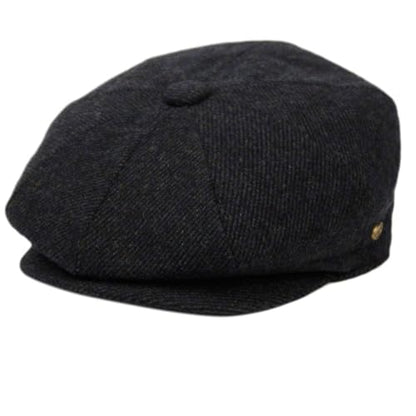 Men's Classic 8 Panel Wool Blend Newsboy Snap Brim Collection Hat - color: Blue-nsb3060, size: X-Large