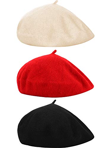 3/6 Pcs Beret Hats for Women - color: Classic Color, size: Medium