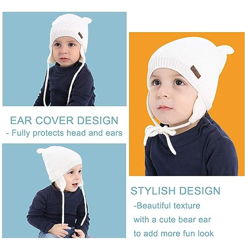 XIAOHAWANG Baby Hat Cute Bear Toddler Earflap Beanie Warm for Fall Winter - color: A-grey 1, size: 0-6 Months