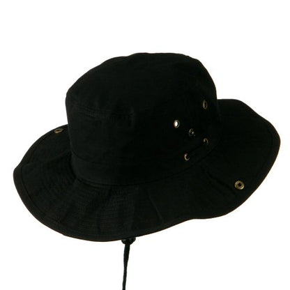 Extra Big Size Brushed Twill Aussie Hats - color: Black, size: X-Large