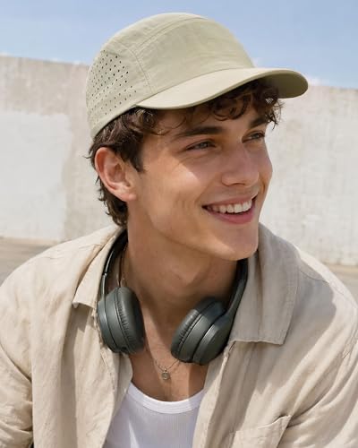 CLAPE 5 Panel Running Hat for Small Heads, Quick Dry Short Brim Cap - color: Bssd2575-cream