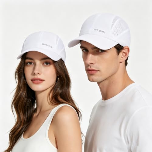 Cmonie 3Pcs Quick Dry Baseball Hat Breathable Sport Cap - color: 3pcs-black&white&gray-c