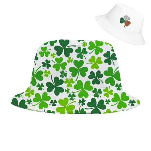 Bucket Hat for Men Women Funny Holiday Fishing Hat Cute Fisherman Cap - color: Stp White