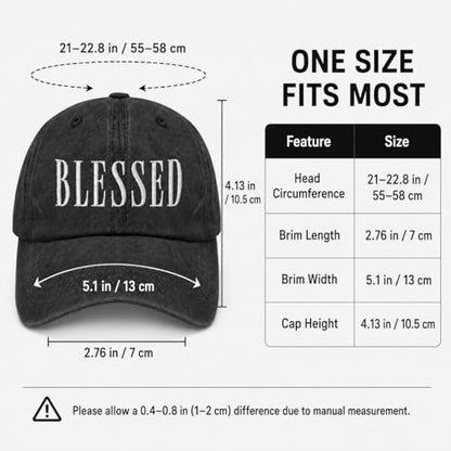 Man of God Husband Dad Embroidered Hat Camping Caps for Women - color: Blessed 24