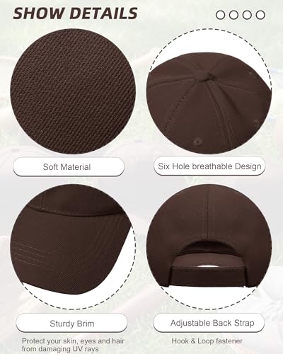 Handepo 24 Baseball Caps Adjustable - color: Dark Cofee Color