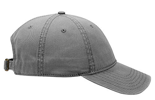 OTTO 6 Panel Low Profile Garment Washed Superior Cotton Twill - color: Char. Gray