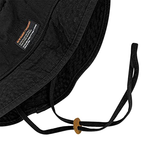 Clakllie Sun Hats for Women Men UV Protection Boonie Hats Summer Safari Jungle Hat Fishing Beach Hats UPF 50+ Camping Hats - color: Black-gd77