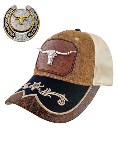 TOPACC Cowboy Hats for Women Western Trucker Hat for Country Concert - color: L Brorn