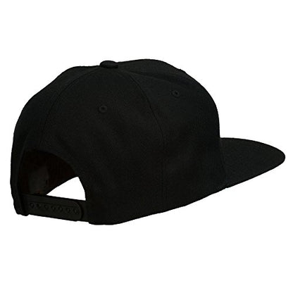 Big Diamond Outline Embroidered Flat Bill Black Cap - color: Purple