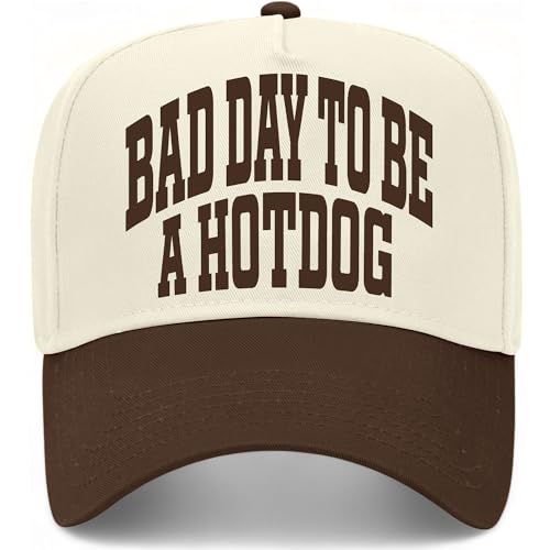 Bad Day to Be A Hotdog Collegiate Hat - color: Brown/Natural