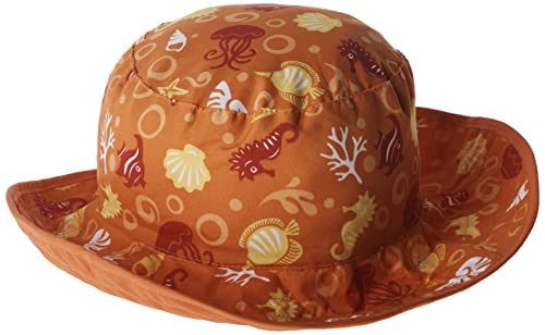 Baby BanZ UV Reversible Bucket Hat - color: Orange Tide, size: 2